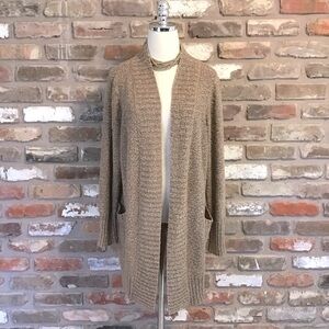 ROSIE HARLOW Women’s Mocha Open Front Longline Cardigan Sweater 3X